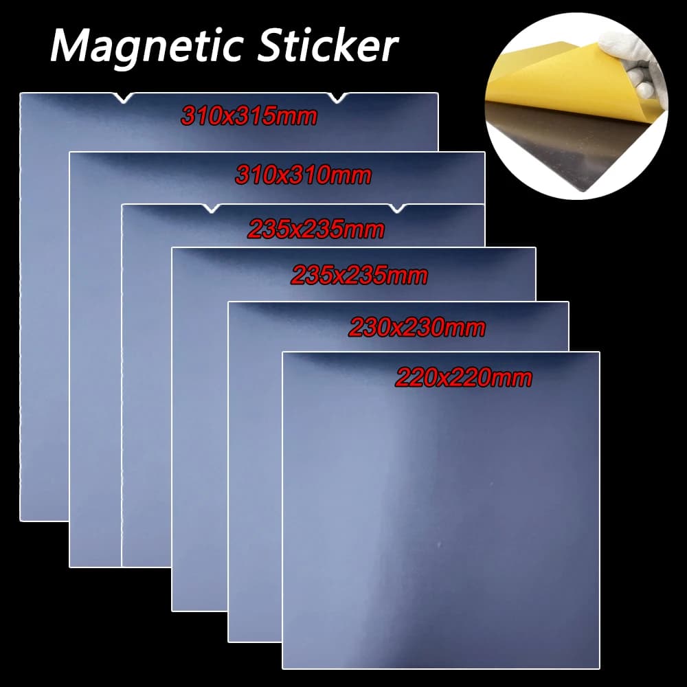 Adesivo base magnetica per stampante 3D Accessori letto caldo 315/310/235/220/230mm Adesivo magnetico per K1 Max K1C Ender 3 Kobra 2
