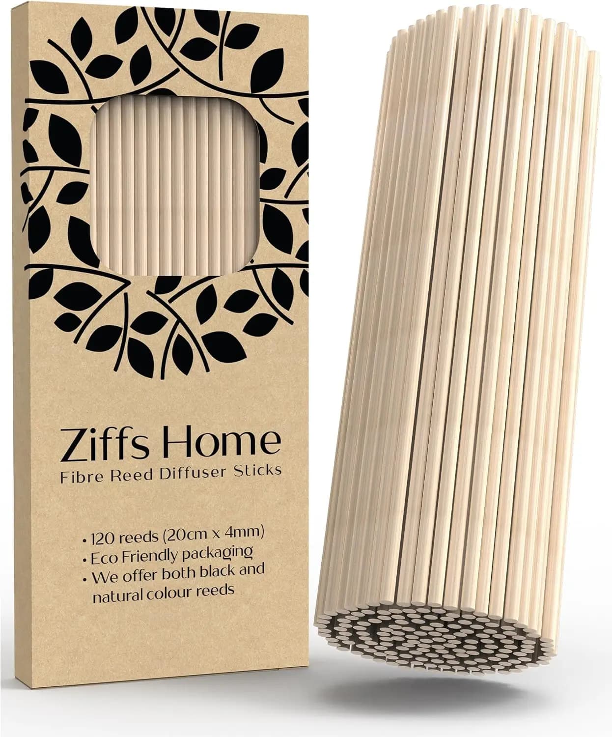120 bastoncini diffusori in fibra naturale - 20 cm x 4 mm - Assorbimento rapido e meno intasamenti