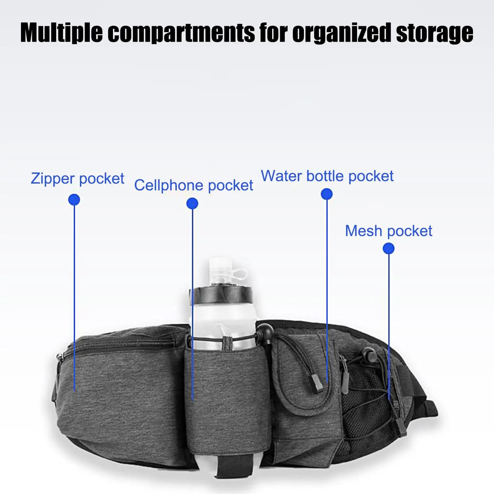 Running Belt Phone Holder Zippered Waist Pocket Running Belt Waist Training Waist Belt Waist Belt Waist Belt Waist