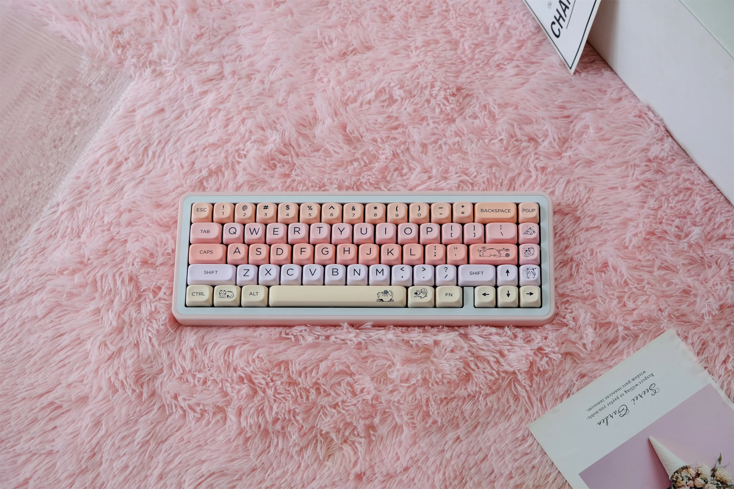 Set di 132 Tasti Hakimi in Materiale PBT, Profilo MOA XOA, DYE-SUB Personalizzato per Tastiera Meccanica con Switch CHERRY MX
