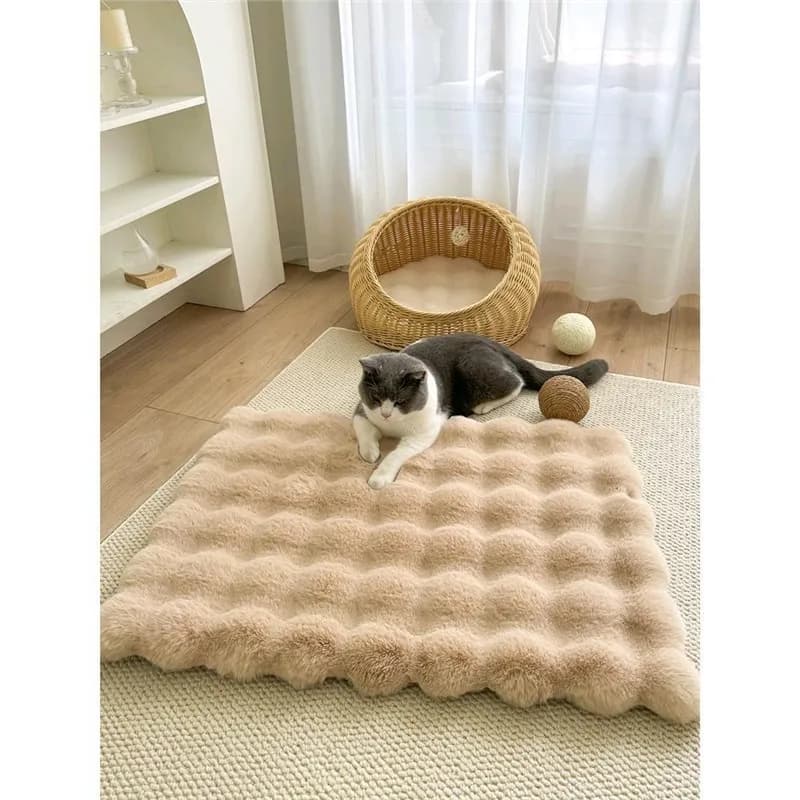 Tappetino in Peluche per Animali Domestici per Tutte le Stagioni, Cuscino Morbido e Caldo per Gatti e Cani, Coperta per Gabbie e Trasportini