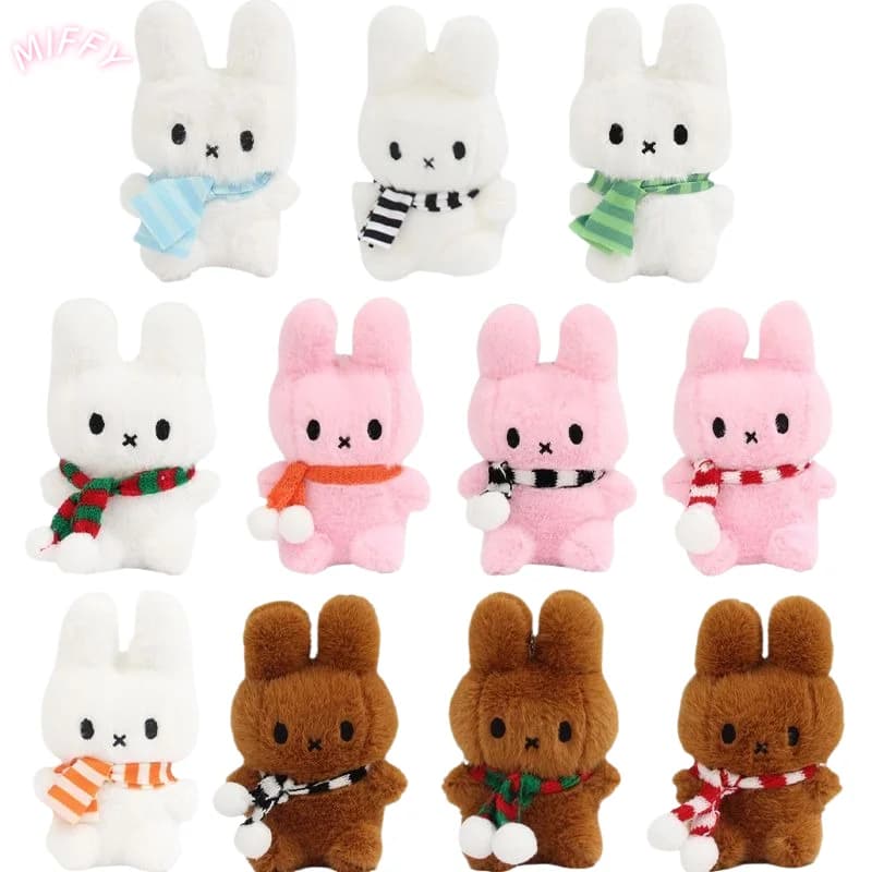 Portachiavi Peluche Kawaii Miffy, Ciondolo Creativo e Carino per Zaino Scolastico, Accessorio Mini Bambola, Regalo per Ragazze