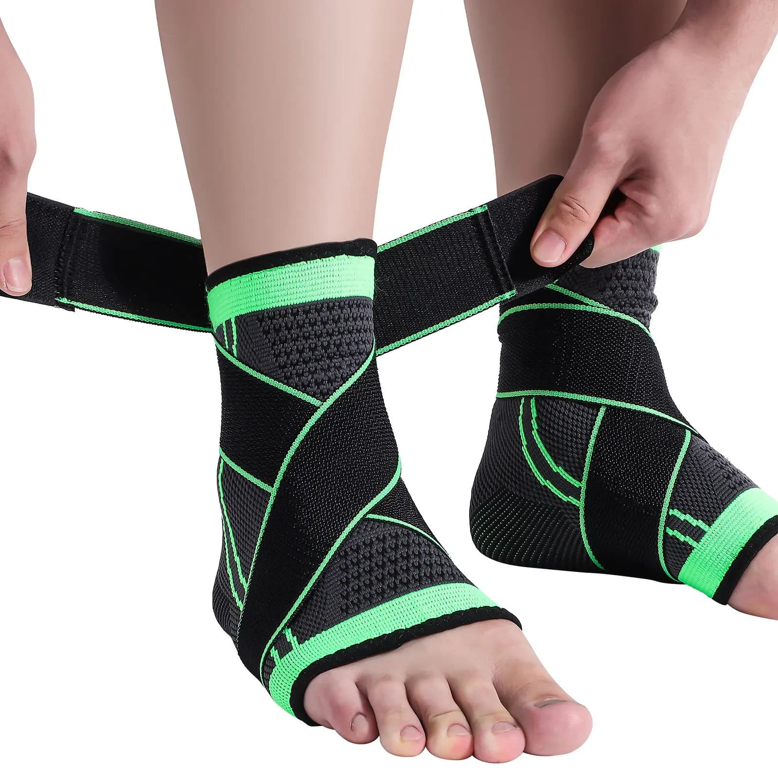 2 Pezzi Supporti per Caviglia per Uomo e Donna, Fasciite Plantare, Sollievo dal Dolore al Tallone, per Corsa, Camminata, Sport all'Aperto