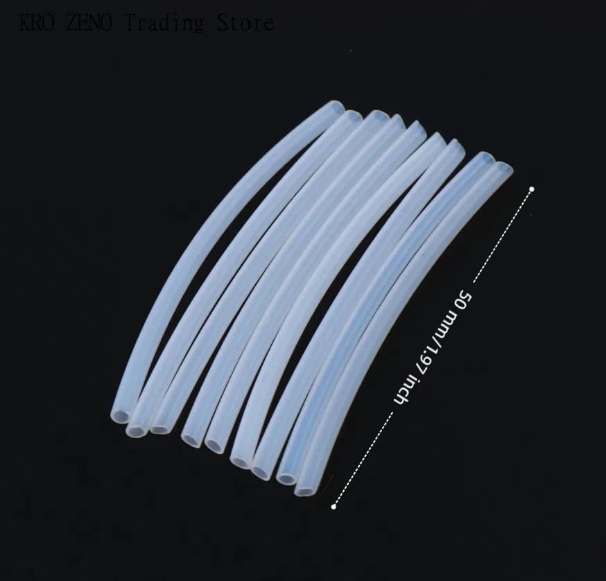 🔝20/100Pcs White PTFE 1.75MM Filament Welder Connector Joiner PTFE Tube For All Kind PLA/ABS 3d Printer Accessories✨