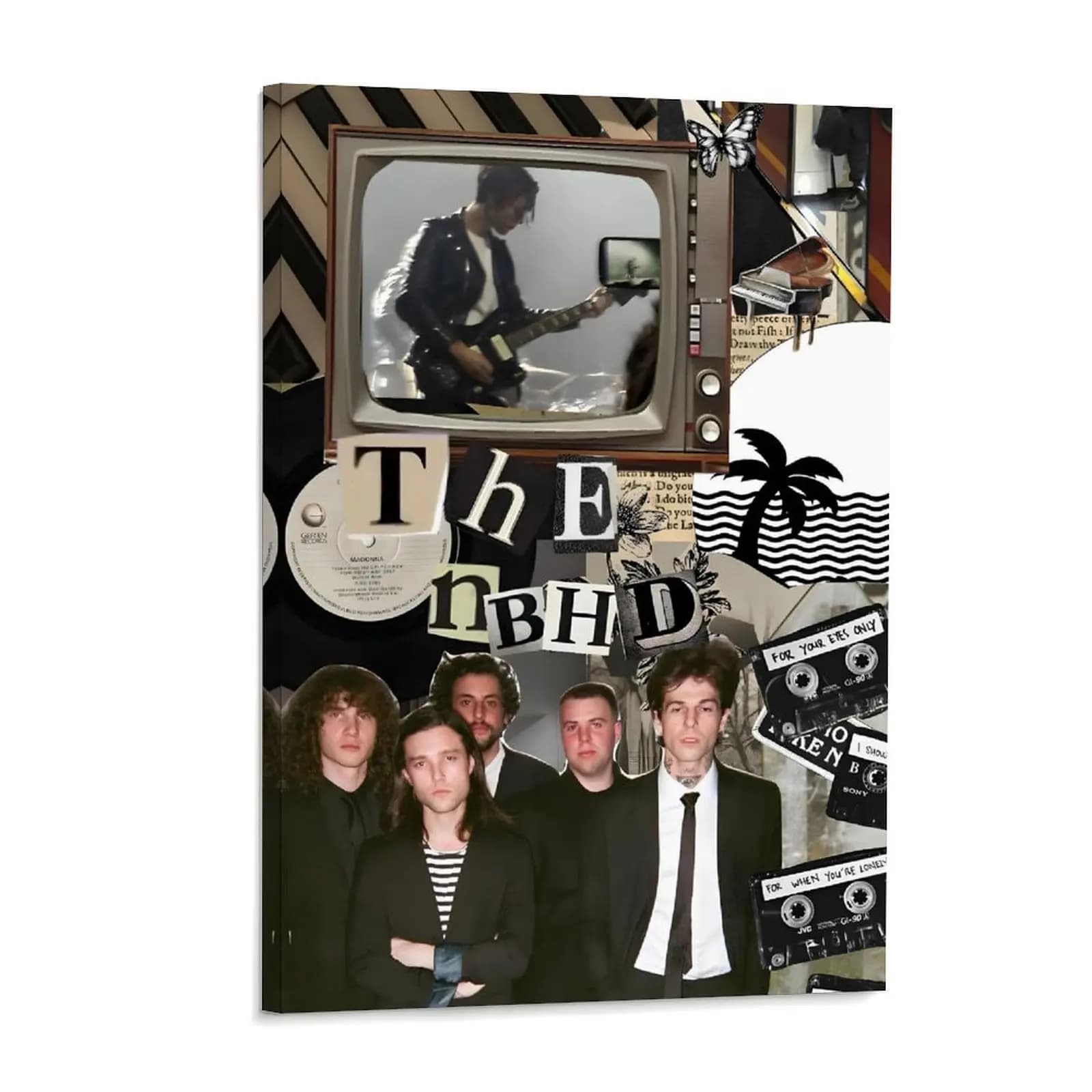 The Neighbourhood Band Collage Poster Aesthetic Music Canvas Wall Art Posters Painting Decoration for Home Bedroom Dorm Bathroom Decor Gift