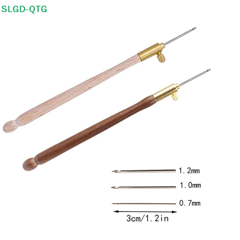 Set da 1 Gancio per Ricamo Tambour con 3 Aghi, Penna Metallica per Ricamo, Kit Artigianale per Punto Croce, Uncinetto Francese per Cucito e Lavorazione a Maglia Fai da Te
