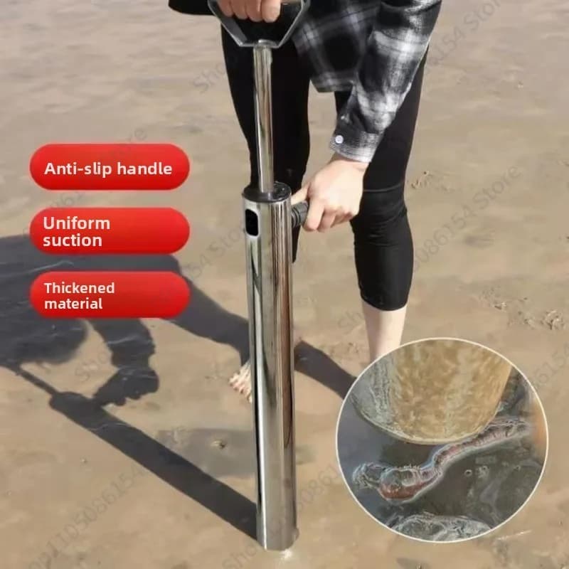 Camping Travel Fishing Net Cage Stainless Steel Shrimp Drawing Tube Beach Special Tool Catching Seafood Gear for Outdoor
