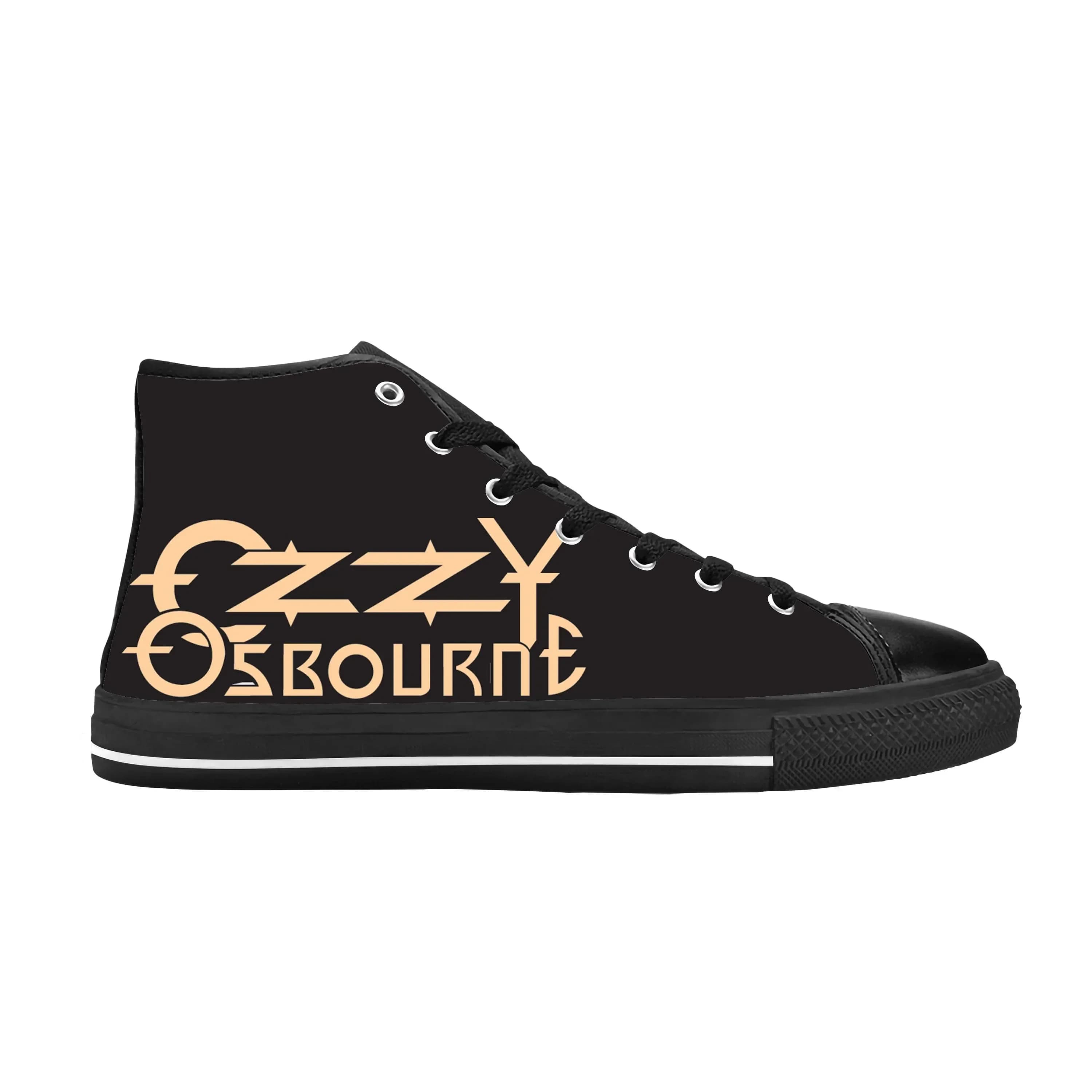 Ozzy Osbourne Rock Band Music Horror Gothic Cool Casual Scarpe in tessuto High Top Comode e traspiranti con stampa 3D per uomo e donna