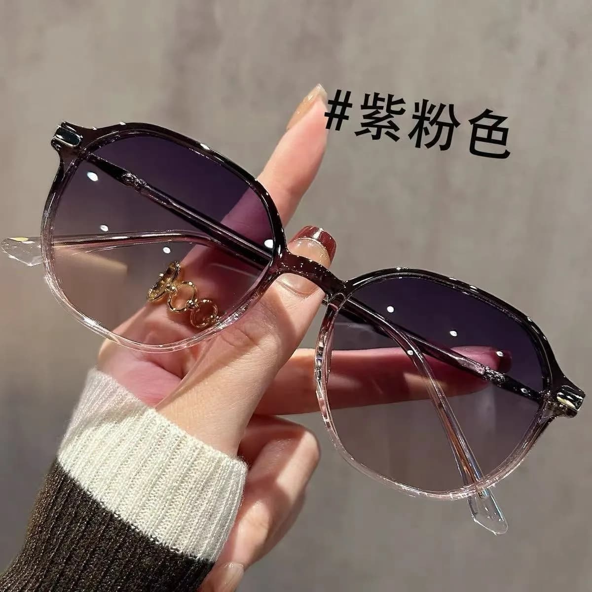 Brown polarized sunglasses women's high-end sense suitable for small faces, myopia sunglasses 2026 new UV protection