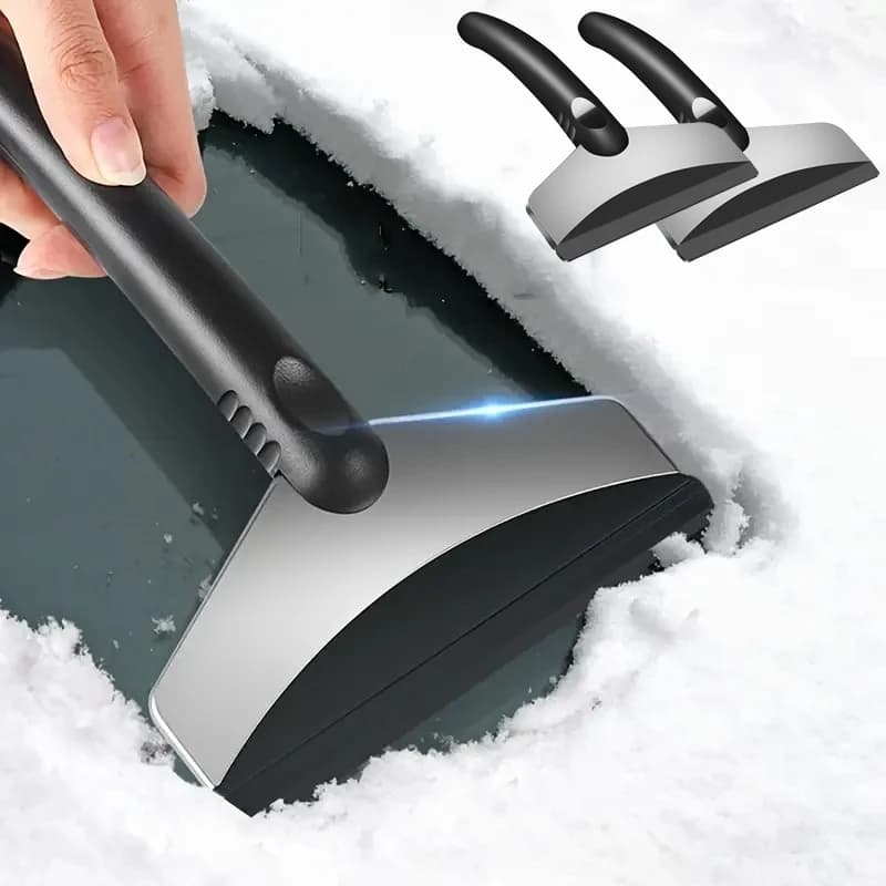 Rimozione della neve per auto Raschietto per il ghiaccio Parabrezza Rompivande Pala da neve Strumento per la pulizia Spazzola per vetro a pulizia rapida Accessori invernali per auto