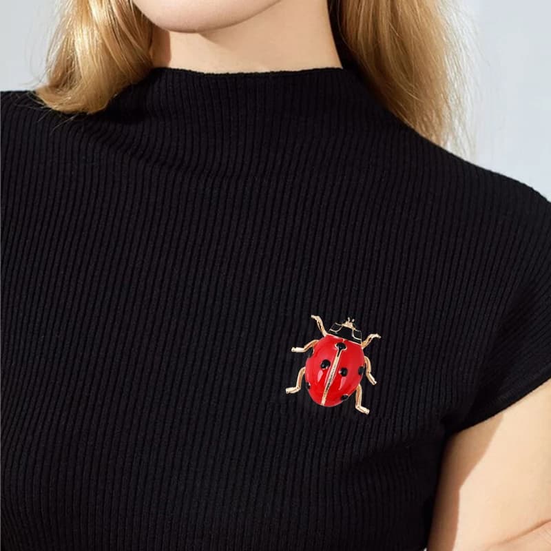 1pc Creativo Spille Da Bavero Coccinella Spille per Le Donne Unisex Smalto Insetto Spille Banchetto Festa Zaino Regali Accessori di Gioielli