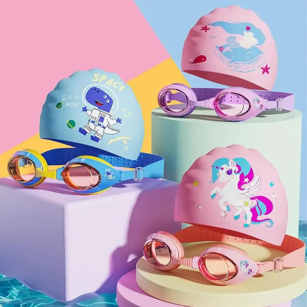 Small Style Cartoon Shades, HD Waterproof Blowjob, Silicone Underwater Mask, Professional Swimming Equipment