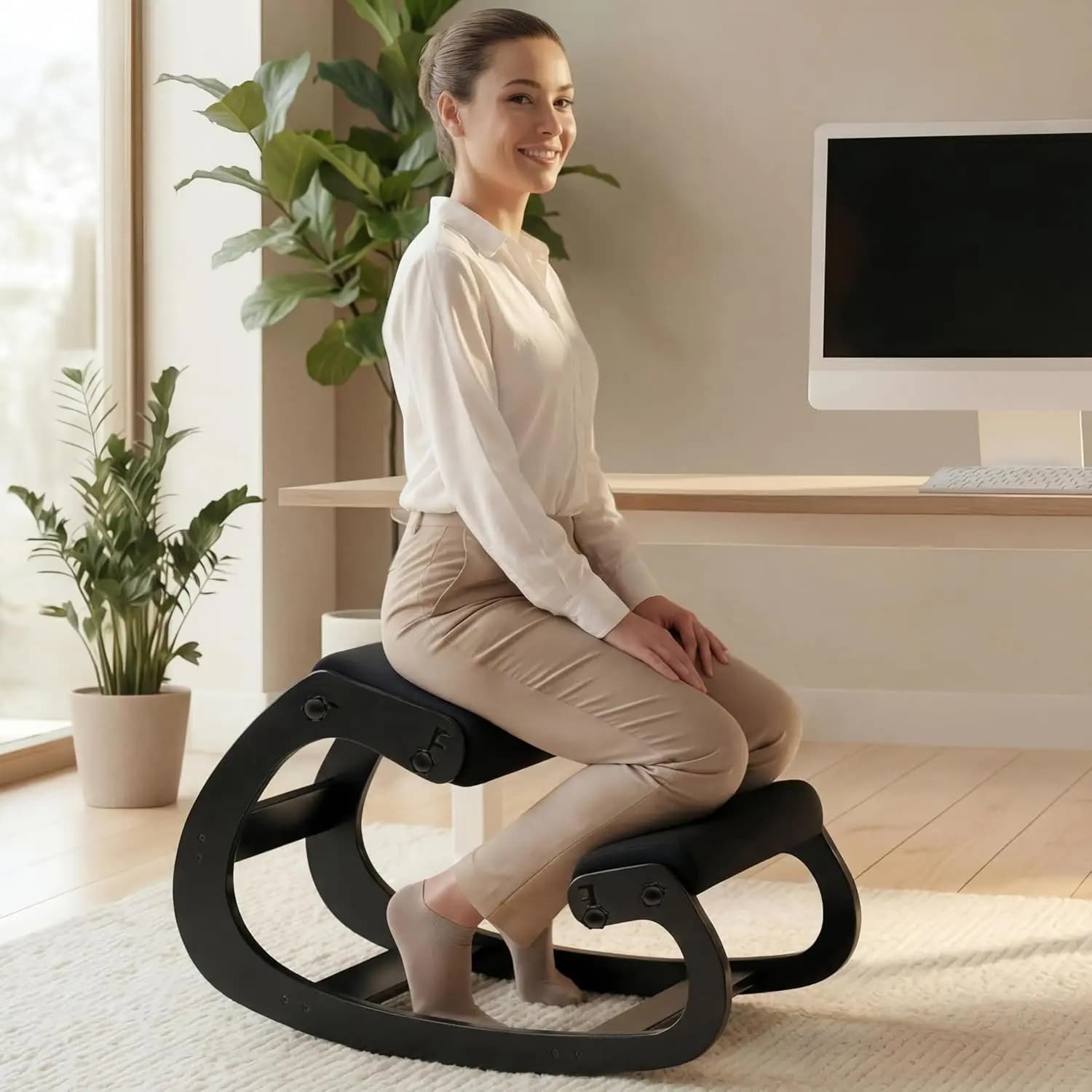 Sedia ergonomica regolabile per corrrezione della postura e sollievo dal mal di schiena - Supporta fino a 113 kg, garanzia di 5 anni