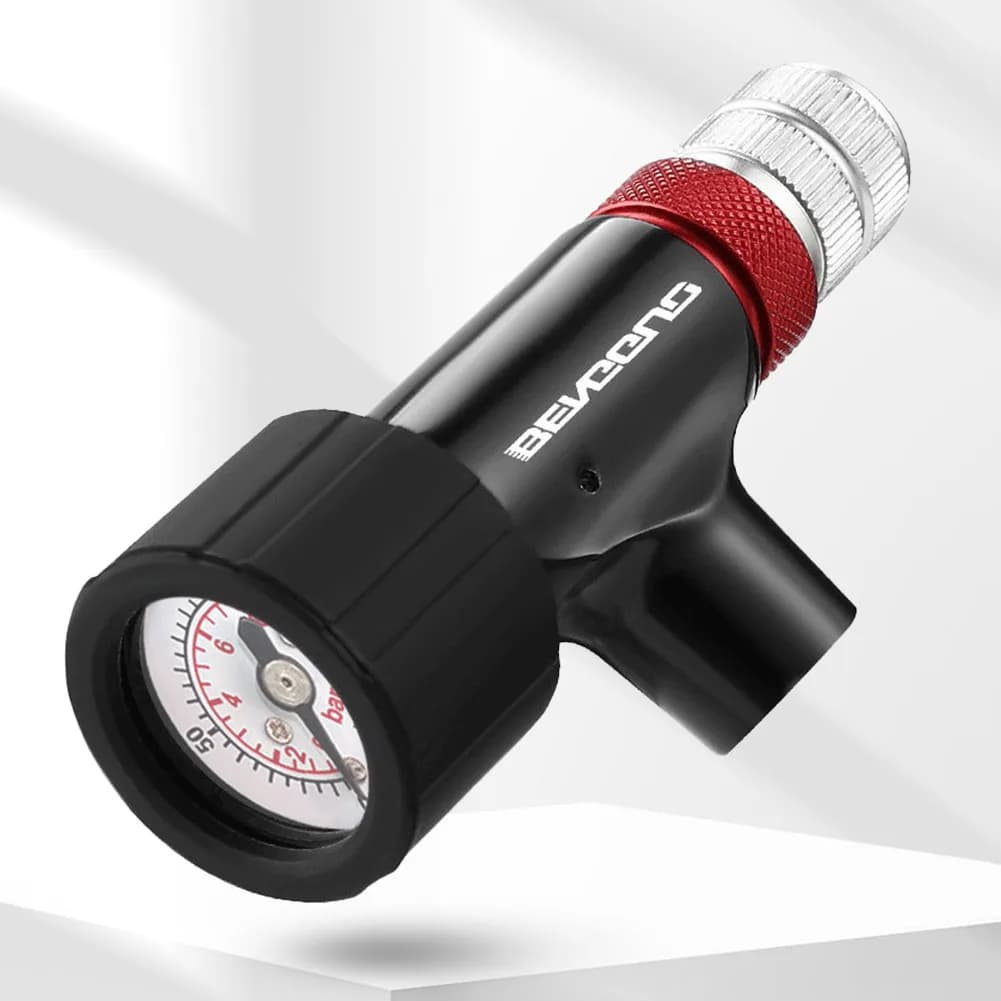 Testina Gonfiabile Rapida per Bicicletta CO2, Pompa d'Aria Mini Leggera, Adattatore Gonfiatore per Riparazione Bici, Accessori
