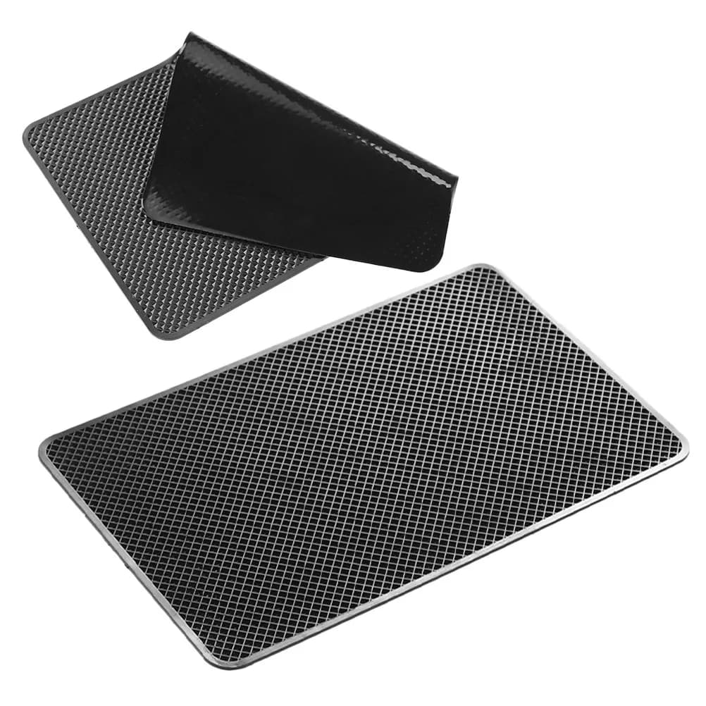2 Pezzi Tappetino Antiscivolo per Cruscotto Auto, Grande Tappetino Antiscivolo per Telefono, Chiavi, Occhiali da Sole, Accessori Interni Auto