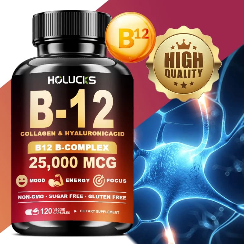 Integratore di complesso vitaminico B12, favorisce la funzione cerebrale e cardiaca, supporta la memoria, l'apprendimento, il metabolismo, aiuta a aumentare l'energia naturale