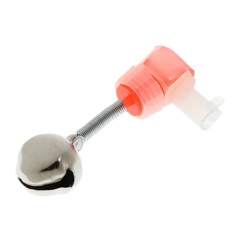 Fishing Bell Rod Tip Alert Ring Tinplate Single Bell Bite Alarm Easy Use Fishing Gadget with LED Jack for Bank