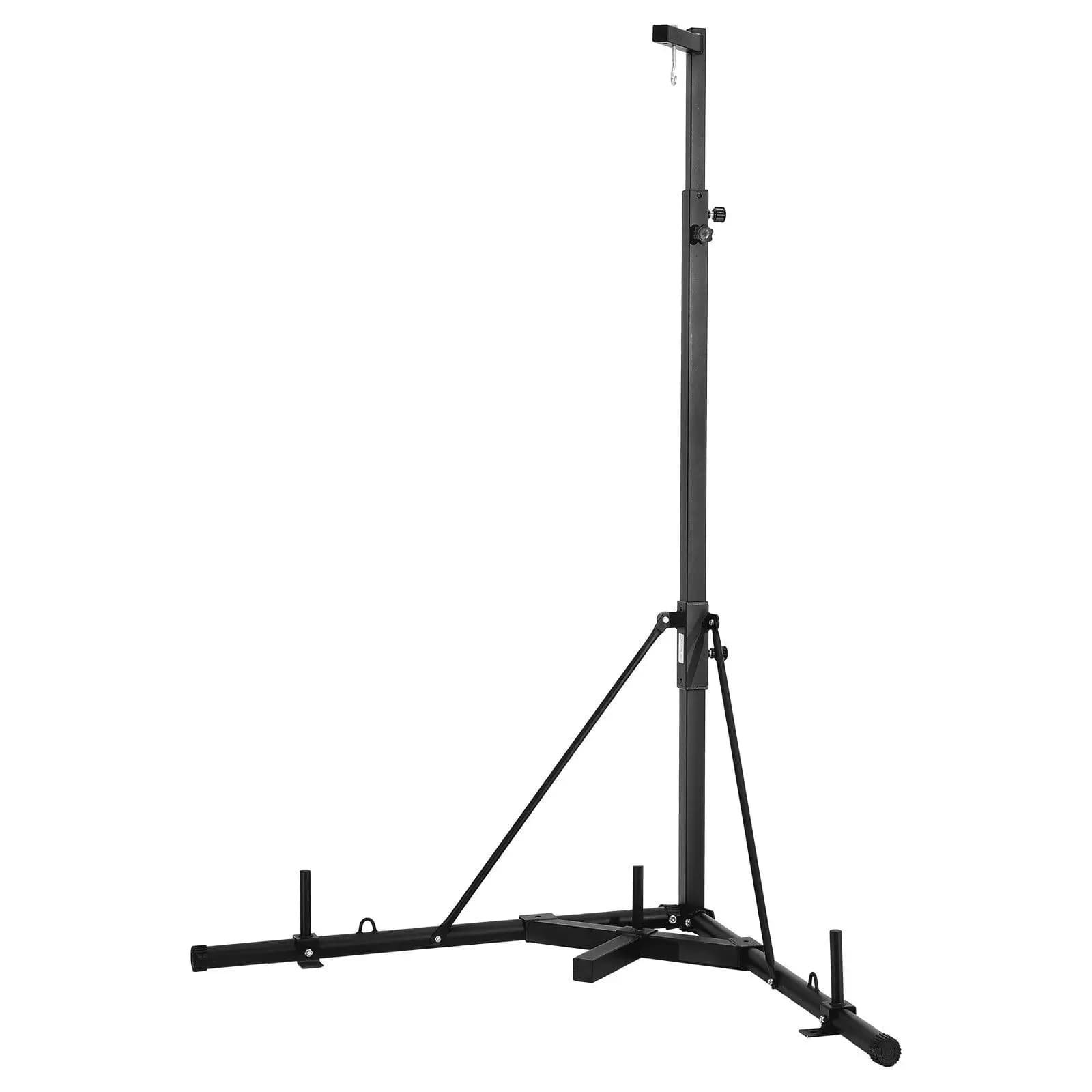 Adjustable steel height for fitness boxing support with durable boxing bag frame