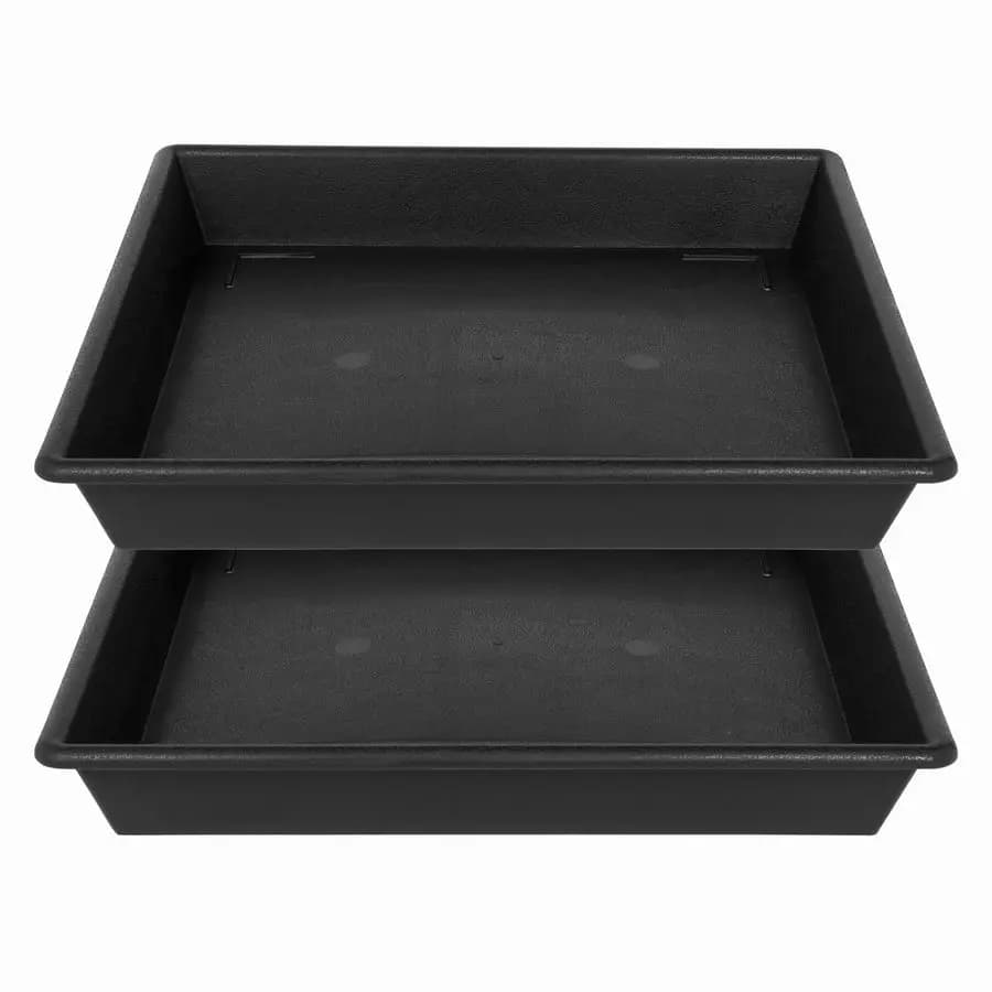 Subvases for Plants of 20 Inches, Pack of 2, Extra Large Trays for Vases of 16, 18, 20 Inches, Plastic Suction Resistant for Interior and Exterior