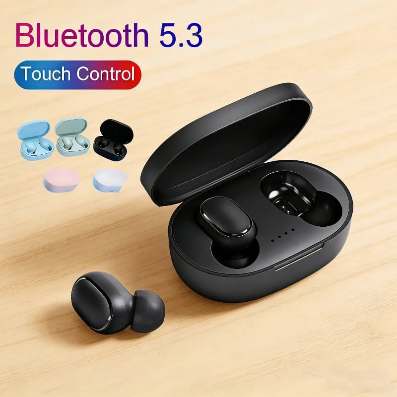 Auricolari TWS A6S Wireless Bluetooth 5.3 con Controllo Touch e Microfono, Cuffie Sportive Impermeabili