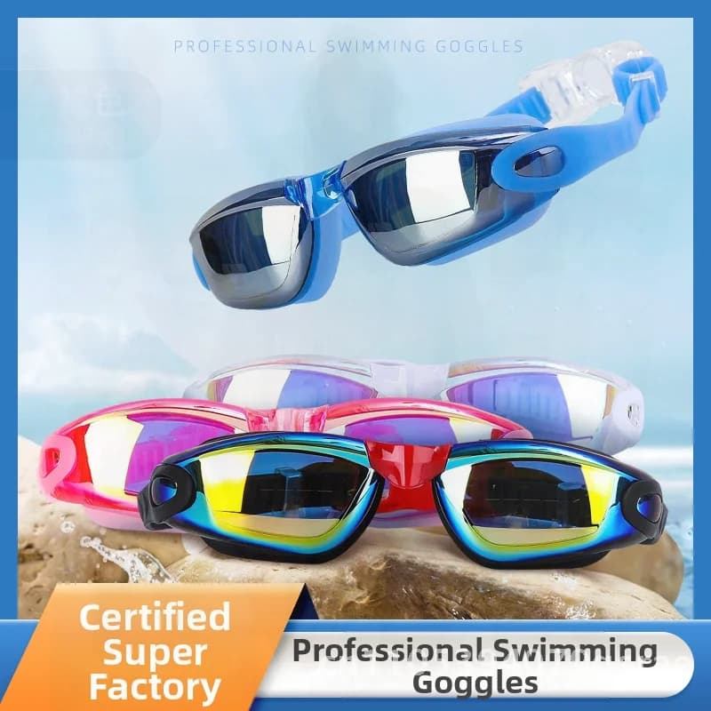 High-definition anti-fog swimwear for racing and training Diver's eyelets with electrolytic design suitable for adults and