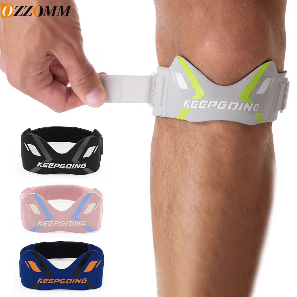 1 Fascia di Supporto per Tendine Rotulee - Ginocchiera per Uomo e Donna, Fascia Regolabile Antiscivolo per Rotula per Corsa e Basket