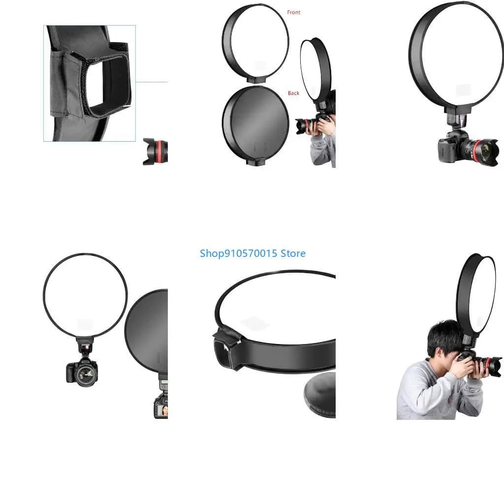 B95C 30cm/40cm Universal Mini Round Softbox Portable Flash Diffuser Soft Box for DSLR Cameras Photo Speedlite Tent