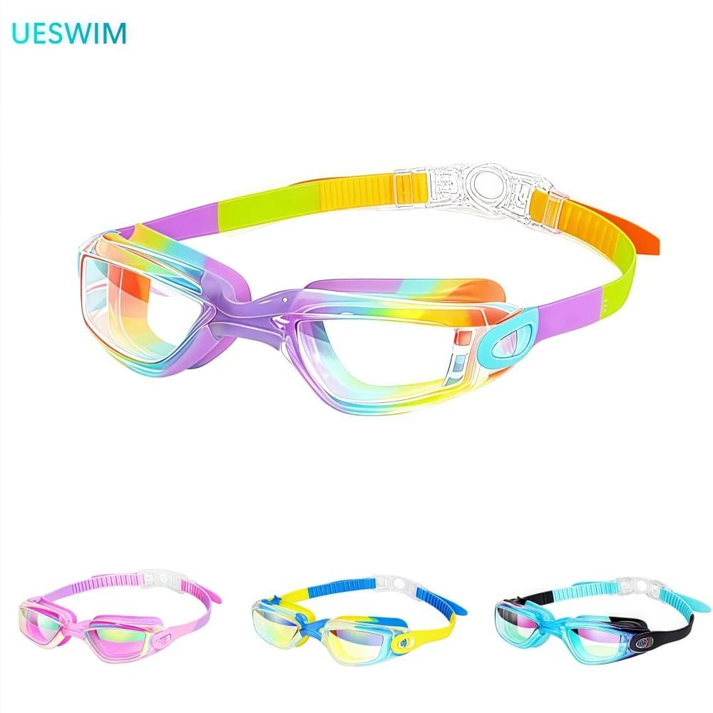 New swimming goggles for cute kids Clear vision Anti-fog and UV protection for boys and girls Swimming 3-15