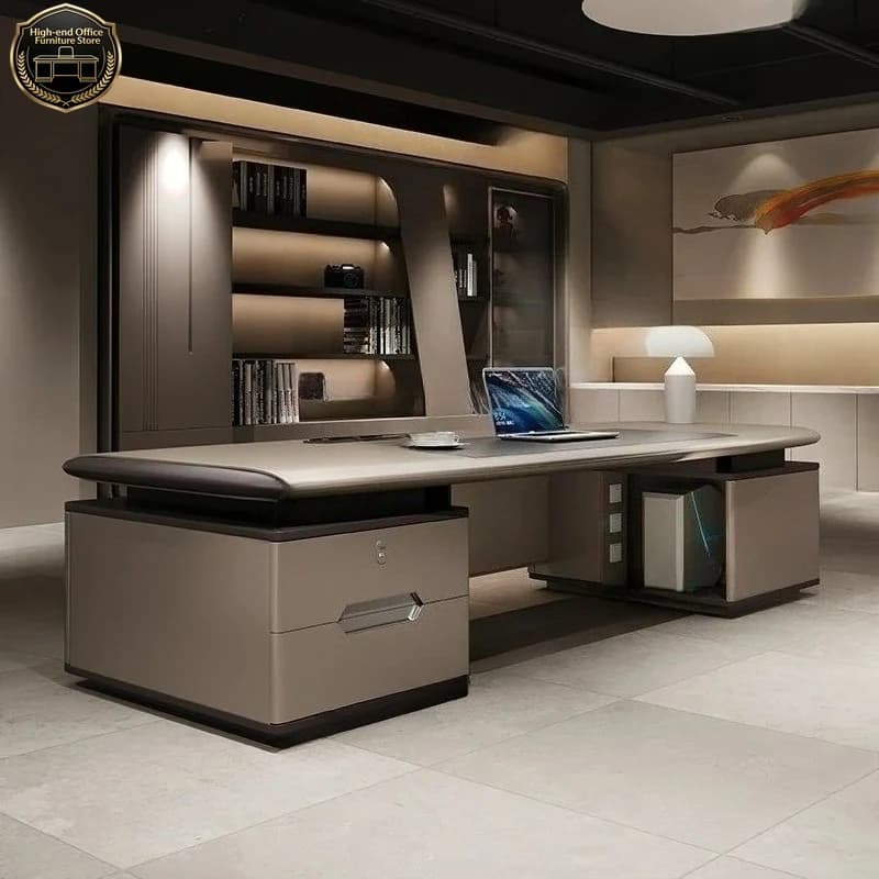 Scrivania Z10 di Lusso Leggero e Semplice, Supporto Monitor Moderno di Design, Scrivania per Computer da Ufficio, Mobile Europeo, Arredamento Casa