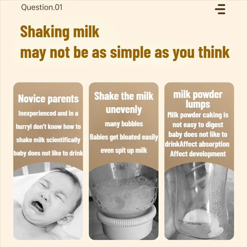 ABMH-USB Baby Bottles Shaker Electric Milk Powder Blender Feeding Bottles Shake Not Easy To Produce Bubble Home Travel