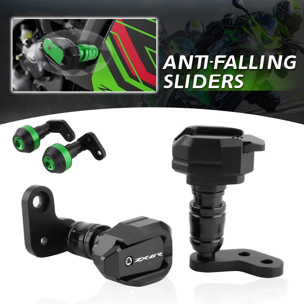 Per Kawasaki Ninja ZX6R ZX-6R ZX 6R 636 2024 Motore Del Motociclo ProtectionSliders Copertura Paratelaio Crash Pad Protezione dalla caduta