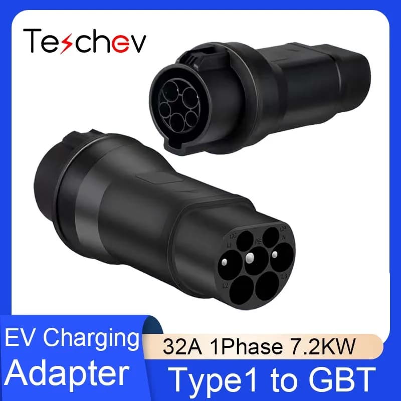 Adattatore Teschev EV tipo 1 J1772 a GBT 32A EVSE connettore caricabatterie convertitori di ricarica per auto elettriche