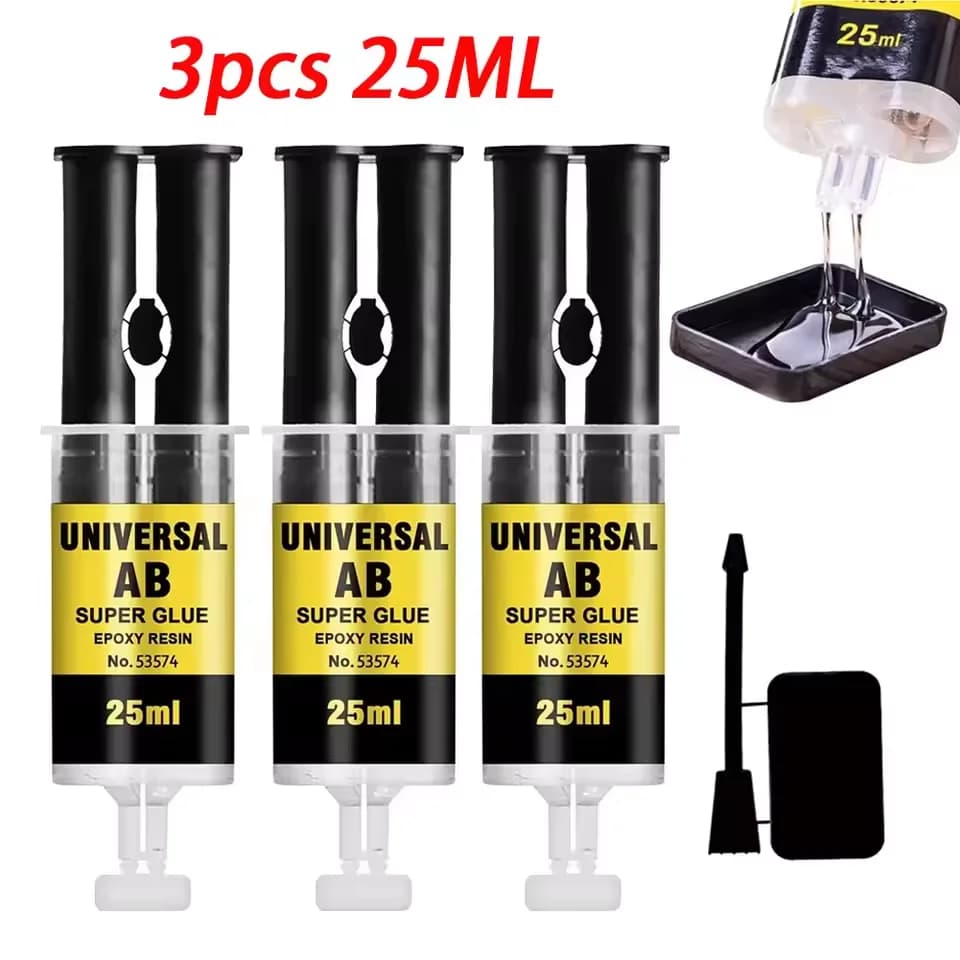 Colla epossidica AB da 1-10 pezzi, colla liquida impermeabile a presa rapida, resistente alle alte temperature, per la saldatura di legno e metallo