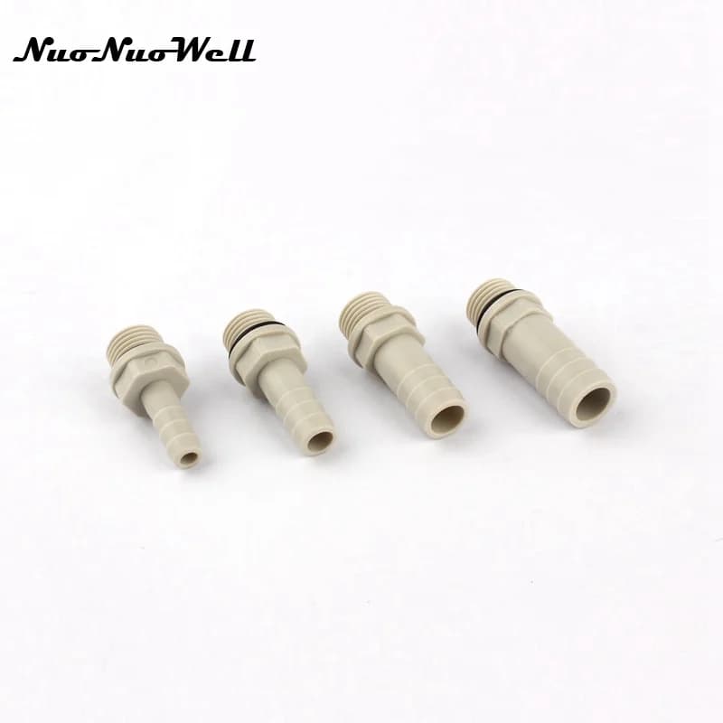 Connettore dritto per tubo flessibile in plastica-acciaio, giunto per pompa dell'aria dell'acquario, adattatore per tubo per acquario, filettatura da 1/4 "a 6mm, 8mm, 10mm, 5 pezzi