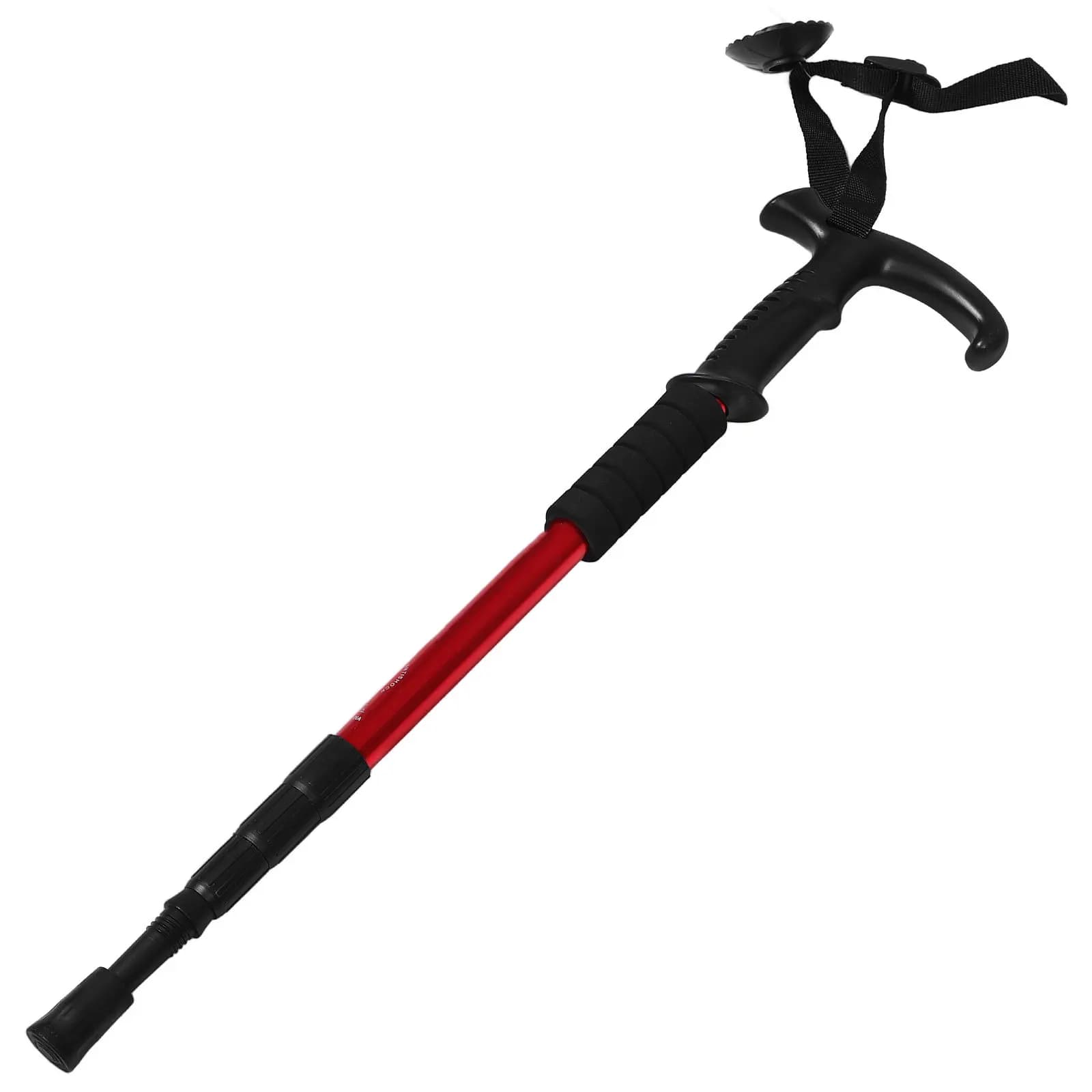 Four Section Adjustable Trekking Pole Lightweight Shock Absorbing Collapsible Hiking Stick Portable Folding Hiking Gear for Men