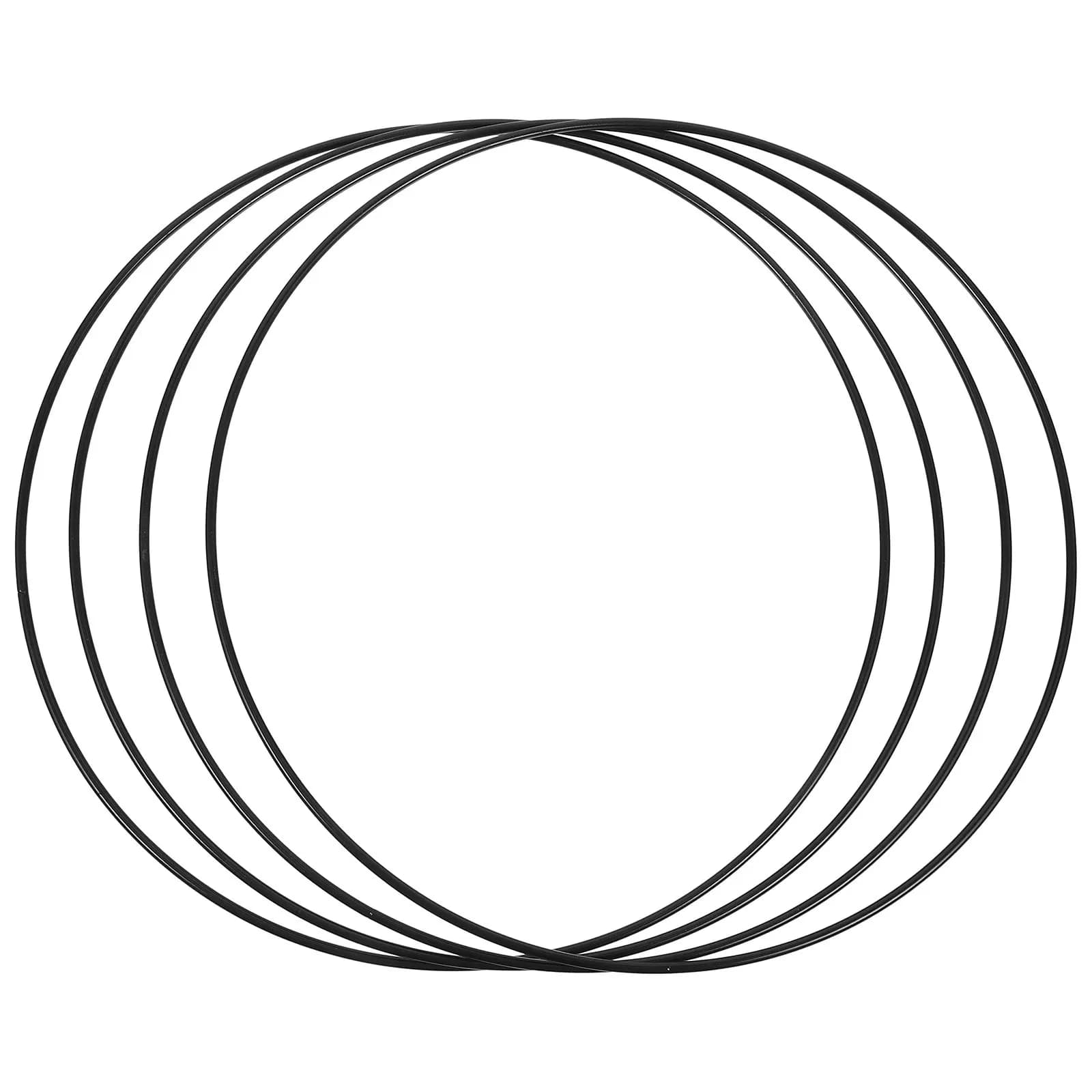 4Pcs Exquisite Iron Metal Hoop Round Wreath Frame for DIY Floral Arrangement Dream Catcher Macrame Craft Tassel Wall Hanging