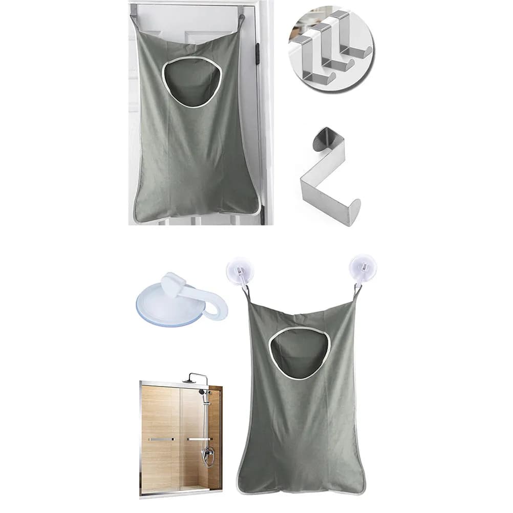 Extra Large Door Hanging Laundry Hamper Bag Canvas Fabric Storage Organizer for Closet Bedroom Bathroom Clothes Storage Bags
