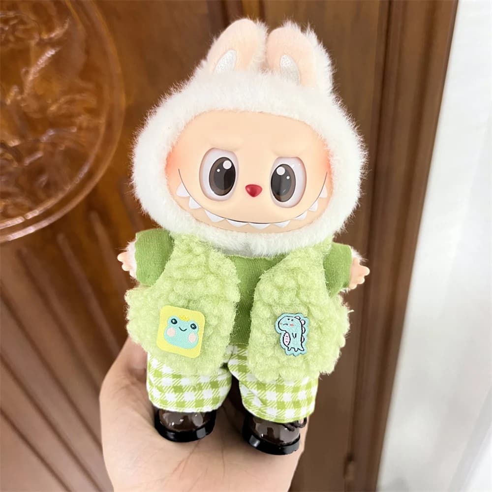 Nuovo 17 cm Labubu peluche bambola carina stile cowboy serie accessori di abbigliamento accessori di abbigliamento fai da te