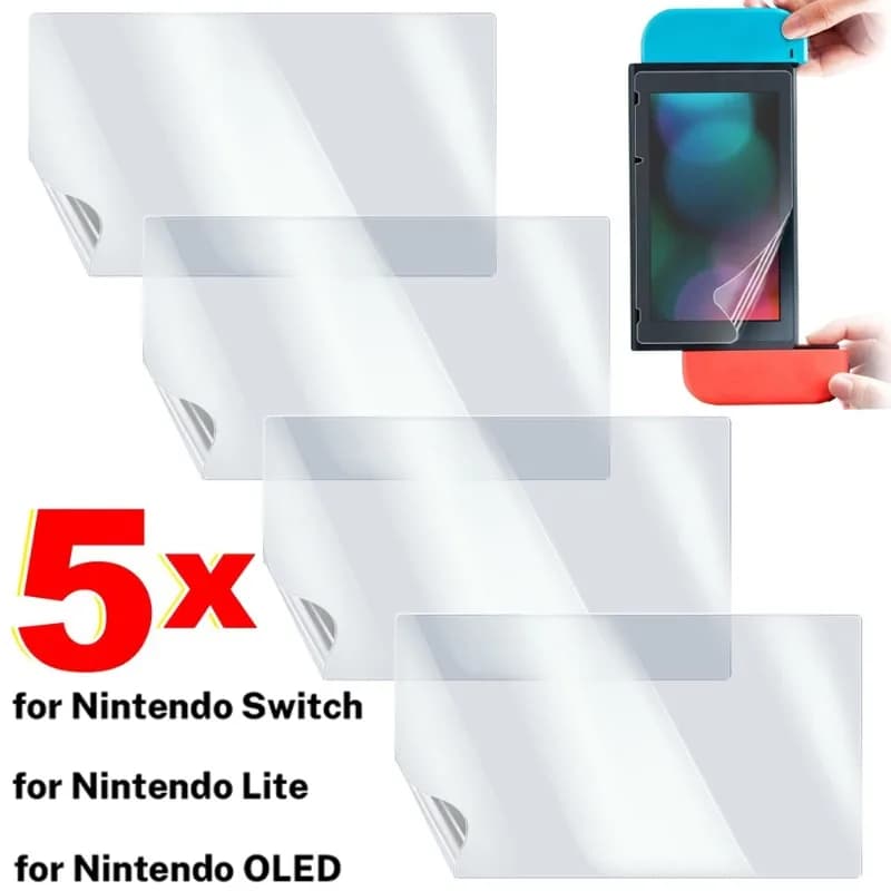 1-5PCS Idrogel Pellicola Della Protezione Dello Schermo per Nintend Switch Lite Oled Giochi Console PET Anti Scratch Morbido per Interruttore Interruttore Oled