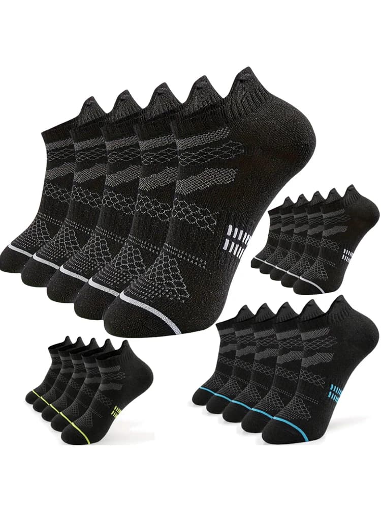 10Pairs Soft Low Cut No Show Socks Unisex Sports Ankle Cushioning Running Cozy Label for Women And Men