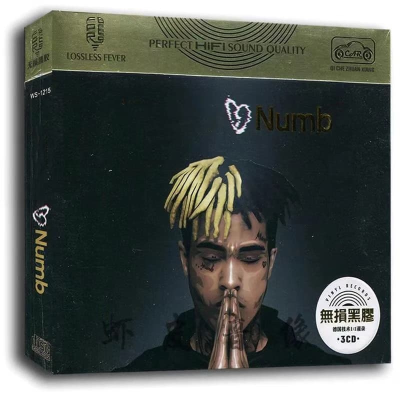 Rap Jahseh Onfroy Triple X CD musicale Migliore album da collezione Numb 3 pezzi Registrazione musicale Cosplay Walkman Car Soundtracks Box Party Music