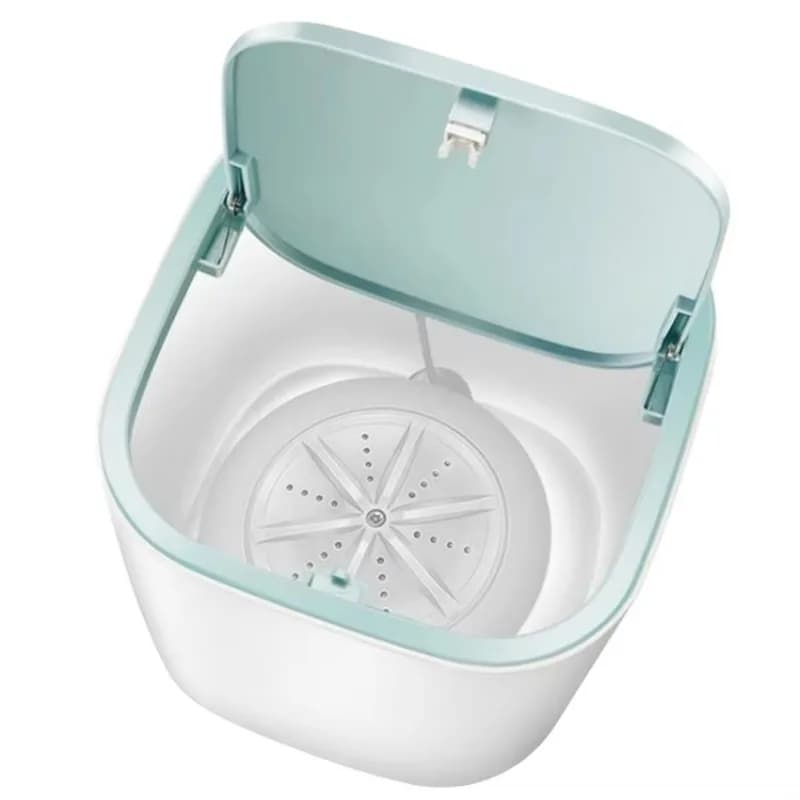 Mini Lavatrice Elettrica in Plastica, Cesto per Bucato, Lavatrice Portatile Personale con Turbina Rotante a Ultrasuoni per Biancheria Intima e Calzini