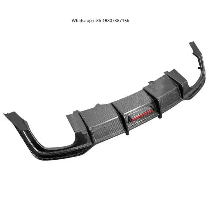 OEM Style Carbon Fiber Rear diffuser with LED lights for Audi A5 S5 B8 B8.5 B9 B9.