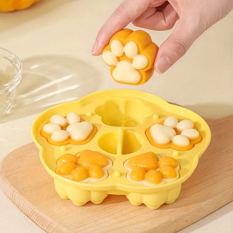 Mini simpatico stampo per torta con artiglio di gatto con coperchio, stampo per pasticceria per budino di gelatina di cioccolato in Silicone, stampo per cubetti di ghiaccio riutilizzabile antiaderente per uso alimentare