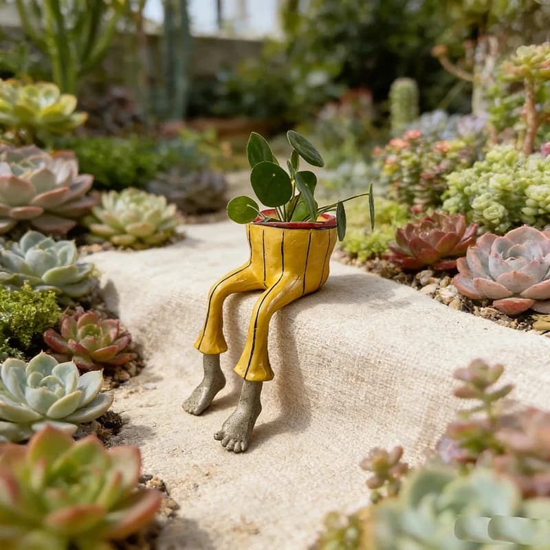 Whimsical Resin Leggy Planter Legs Ceramic Planter, Cute Dress & Jeans Shaped Flower Pot,gift For Plant Parents home Decor