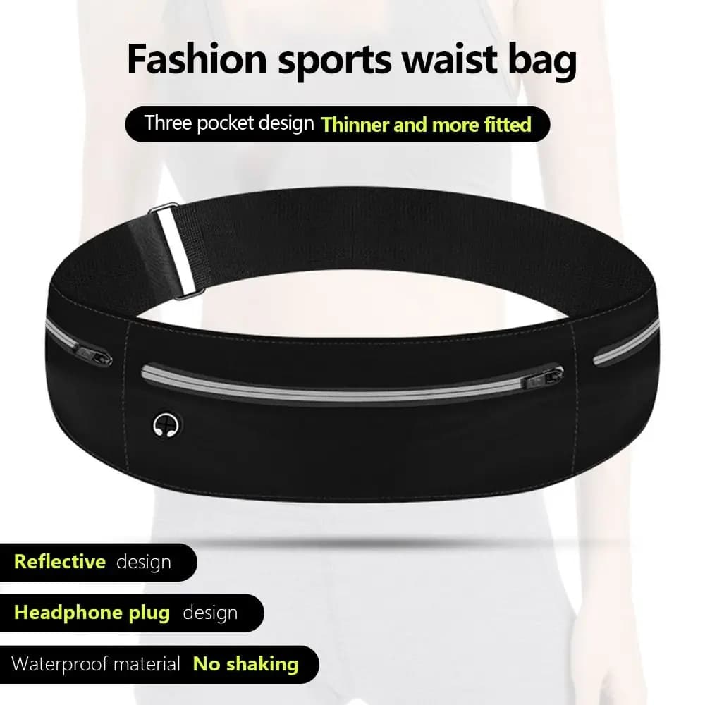 Women Waterproof Running Belt Mobile Phone Running Gear Waist Bag Outdoor Sports Cell Phone Pouch Sport