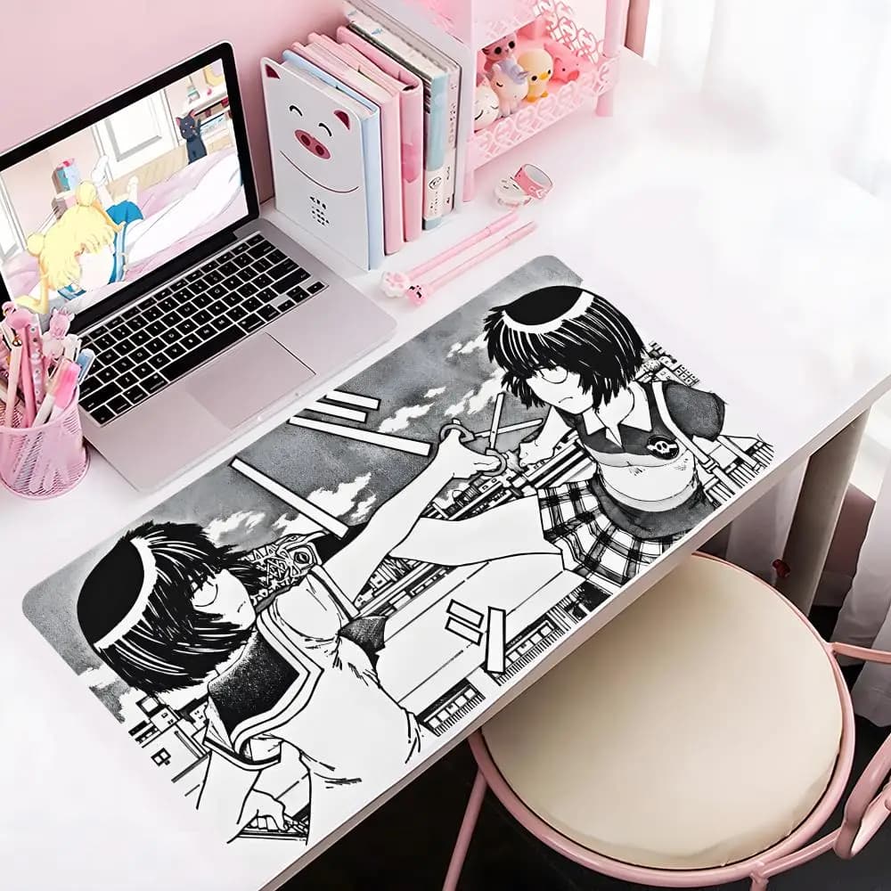 Tappetino per Mouse Anime M-mysterious G-girlfriend X, Grande Tappetino da Gioco con Bordo Bloccato, Tappetino per Tastiera e Scrivania Rinforzato
