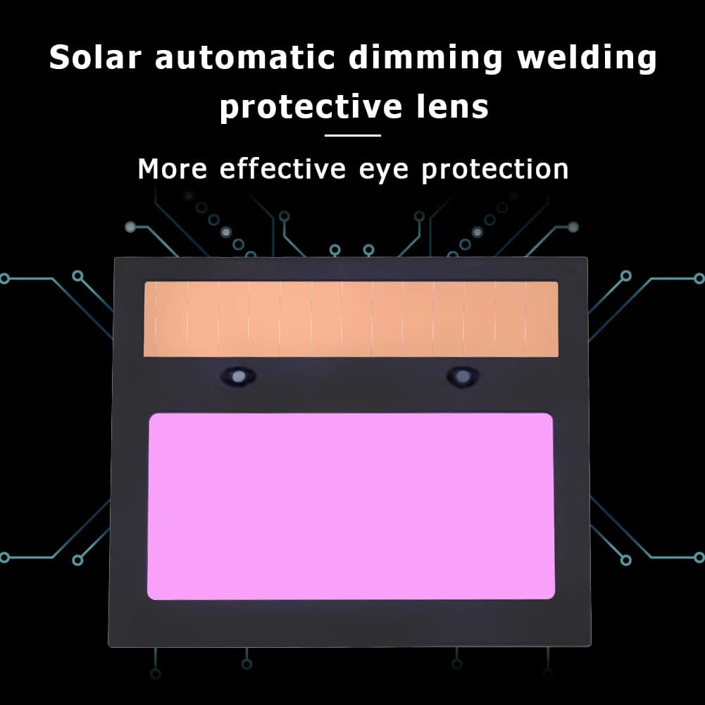 Occhiali per saldatura con oscuramento automatico per pannelli solari, filtro per lenti per casco da saldatore, schermo LCD dimmerabile sostituibile per forniture per saldatori