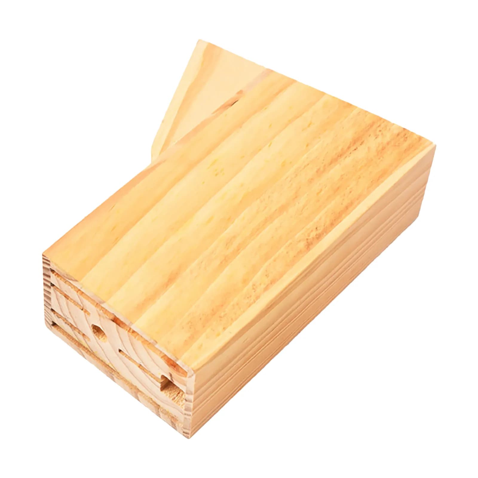 Robust Kitchen Tool Box in Natural Wood, Knife Holder and Scissors with Adjustable Parts, Worktop Organizer