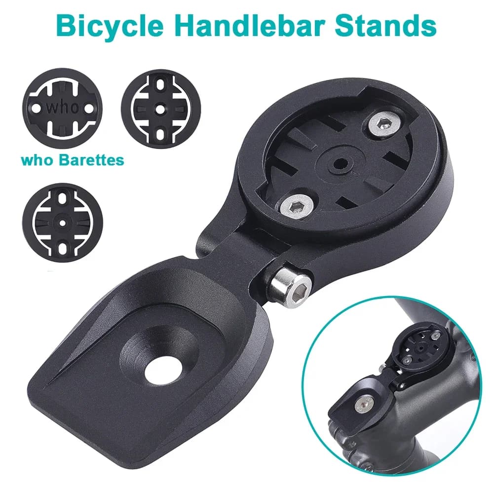 Supporto per computer da bicicletta Supporto regolabile Supporto per tachimetro cronometro Supporto per attacco manubrio per computer da bicicletta Garmin Bryton Wahoo